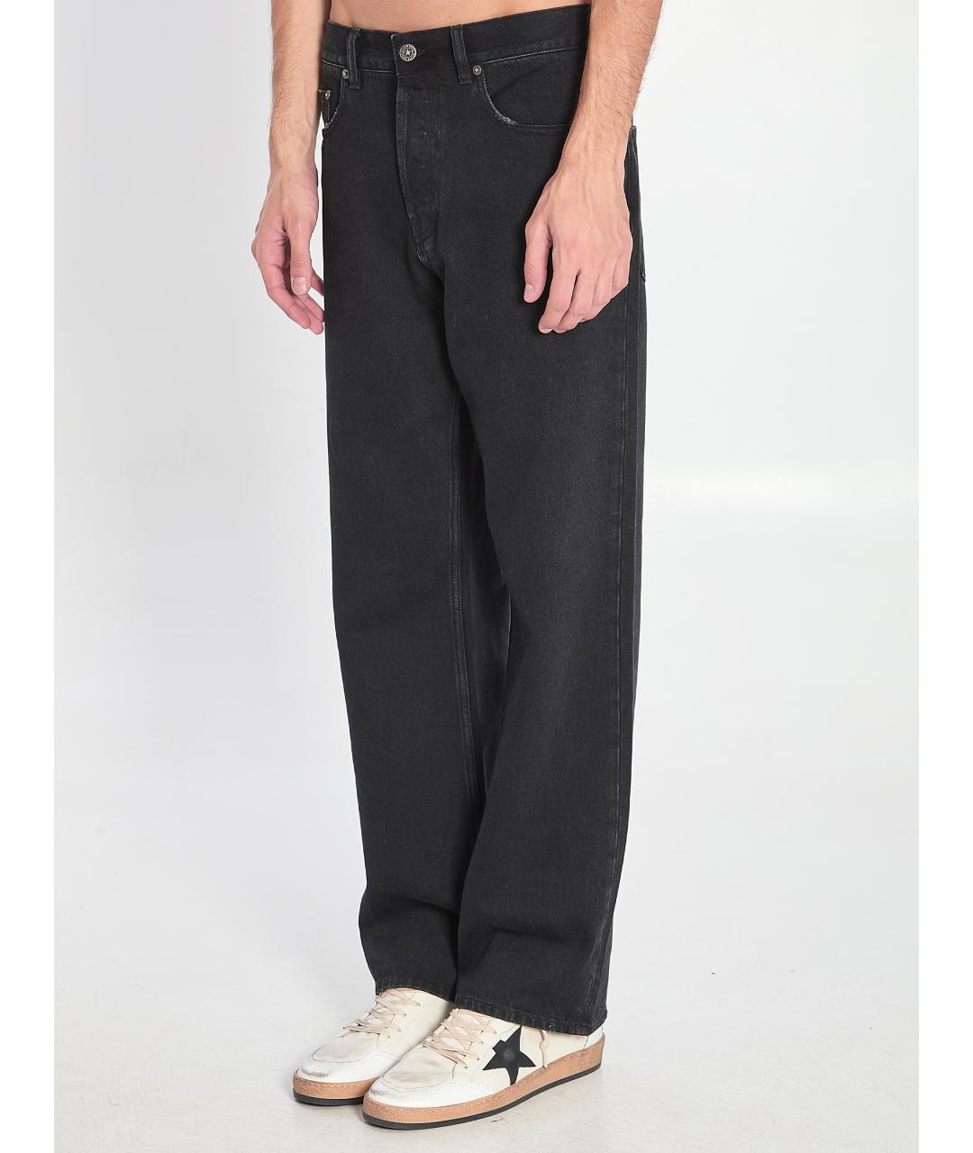 GOLDEN GOOSE DELUXE BRAND Черные хлопковые прямые джинсы, фото 3