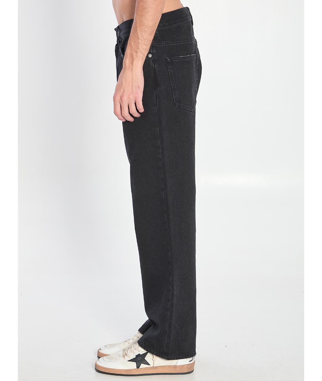 GOLDEN GOOSE DELUXE BRAND Черные хлопковые прямые джинсы, фото 4