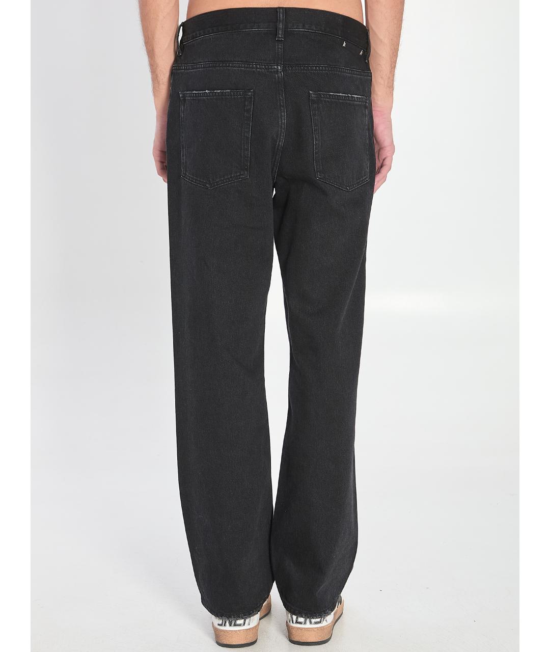 GOLDEN GOOSE DELUXE BRAND Черные хлопковые прямые джинсы, фото 5
