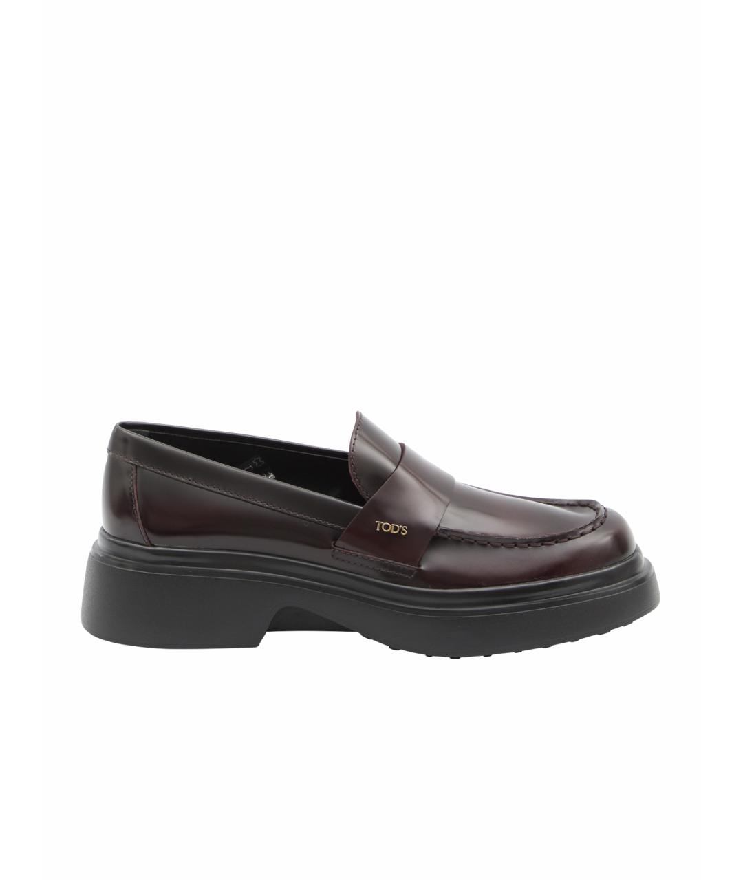 TOD'S Коричневые кожаные лоферы, фото 1