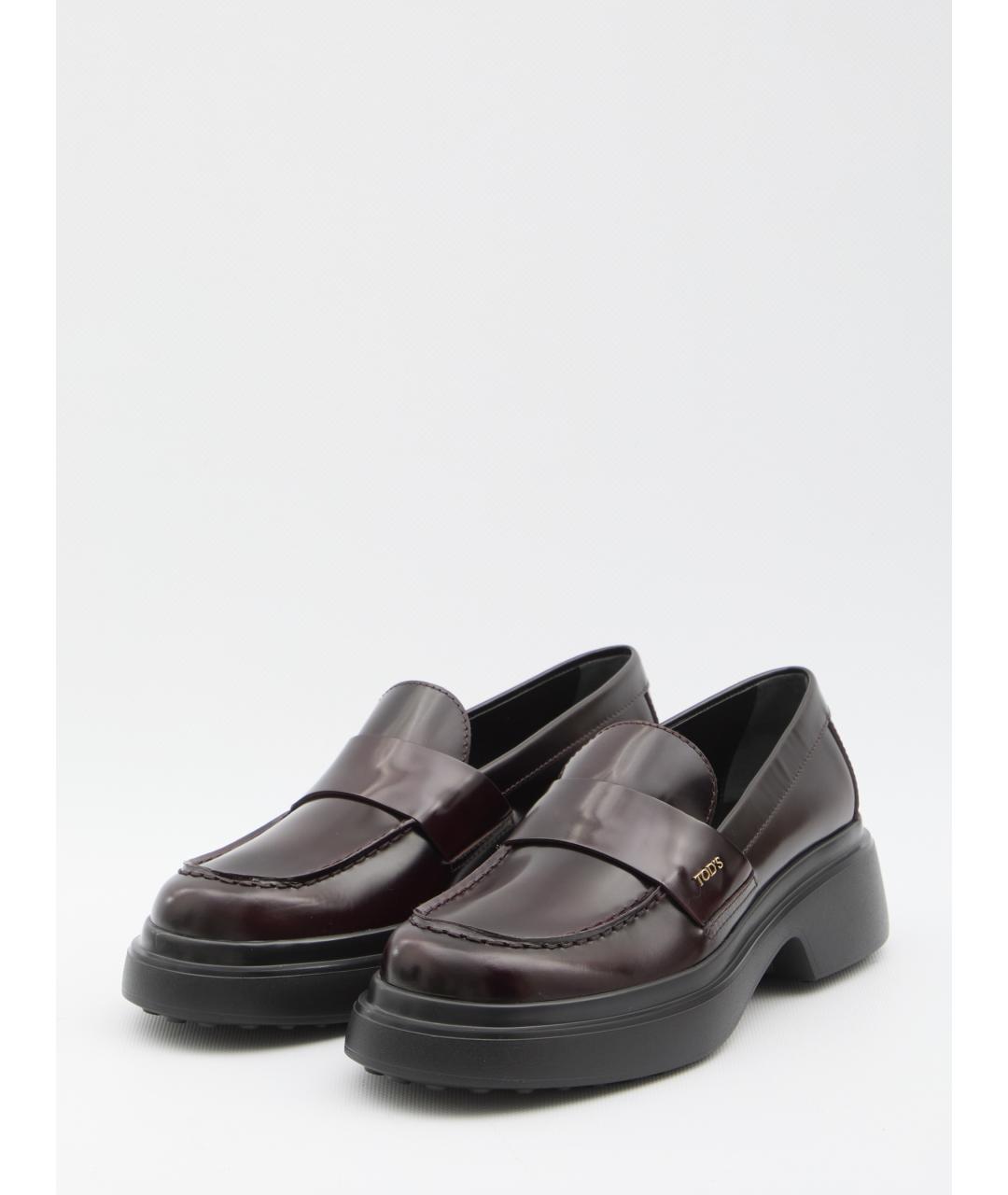 TOD'S Коричневые кожаные лоферы, фото 2