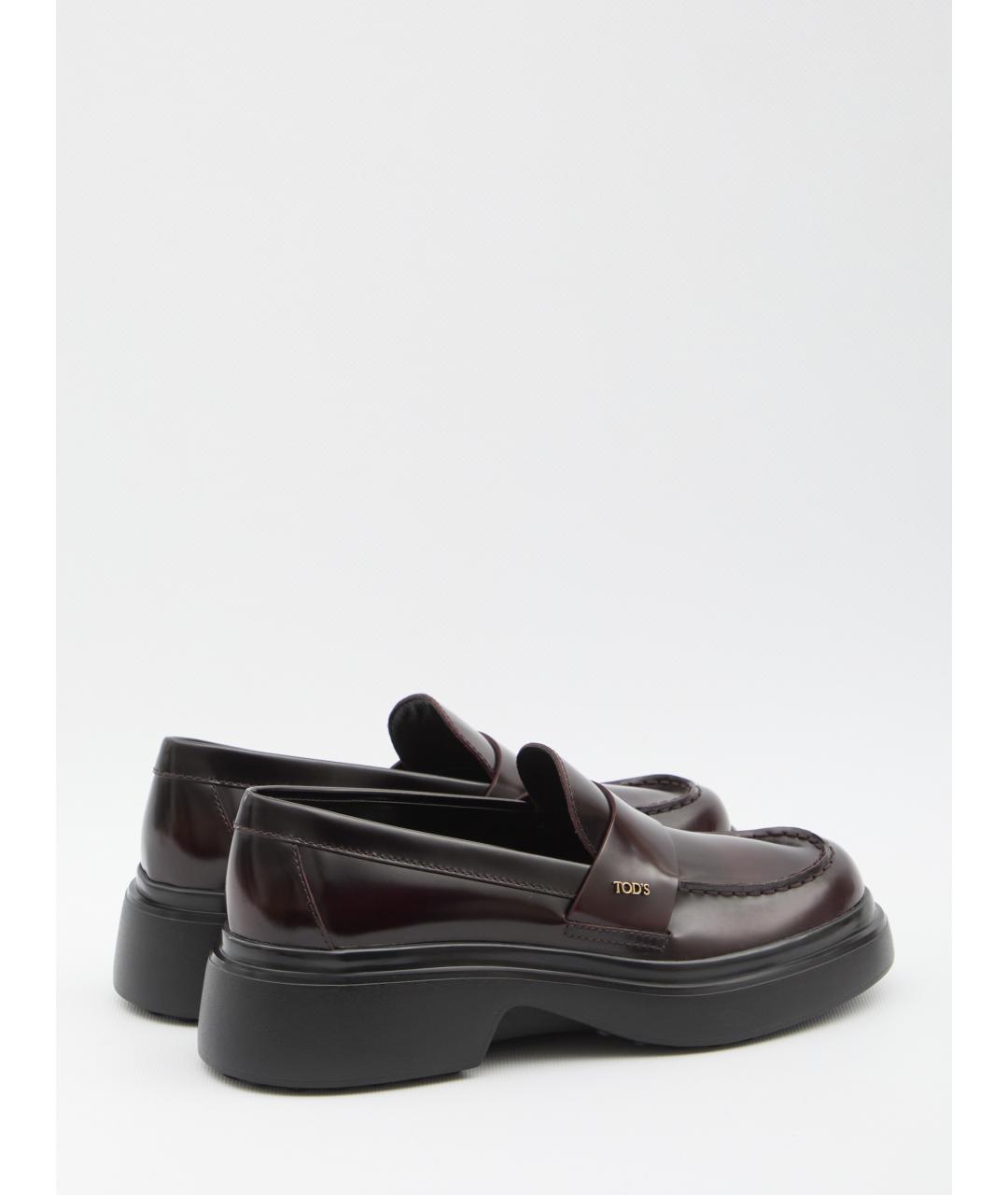 TOD'S Коричневые кожаные лоферы, фото 3