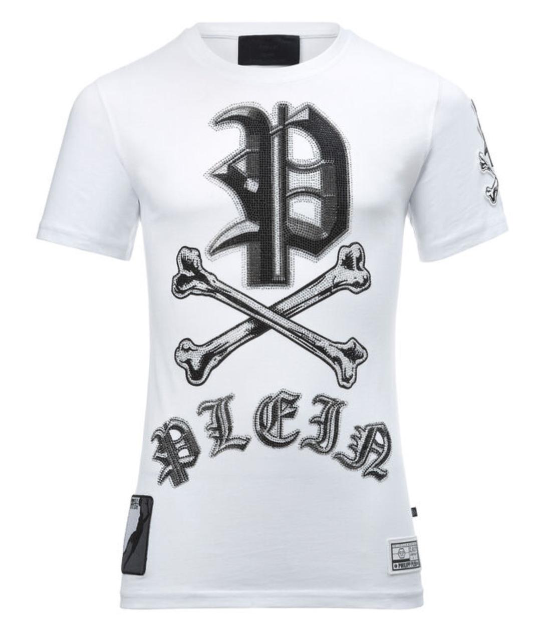 PHILIPP PLEIN Белая хлопковая футболка, фото 1