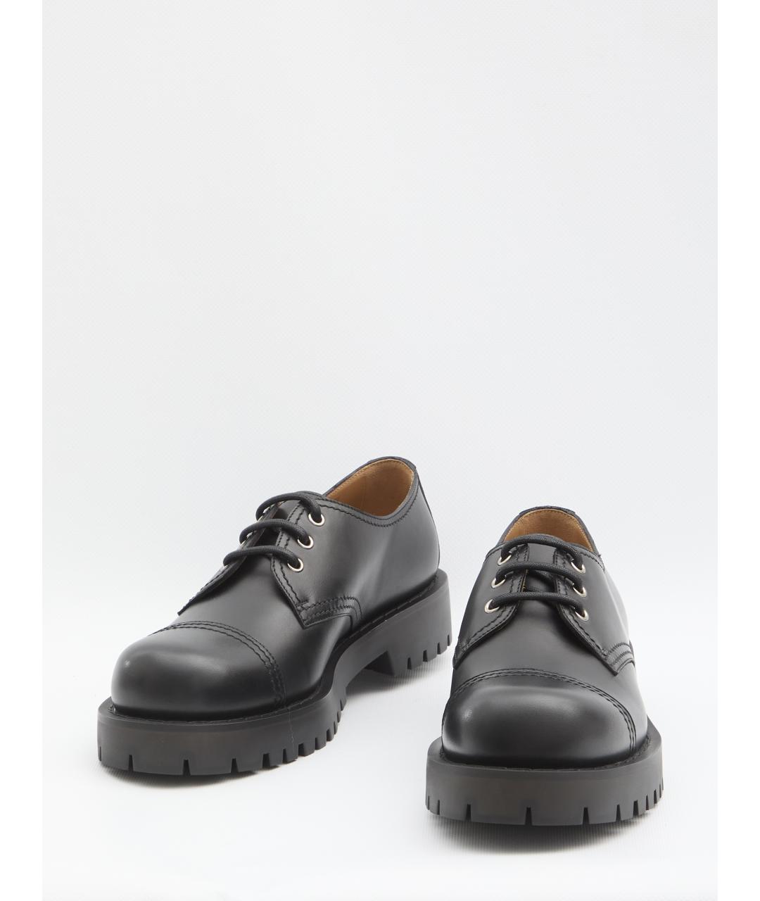 CHRISTIAN DIOR Черные кожаные низкие ботинки, фото 5