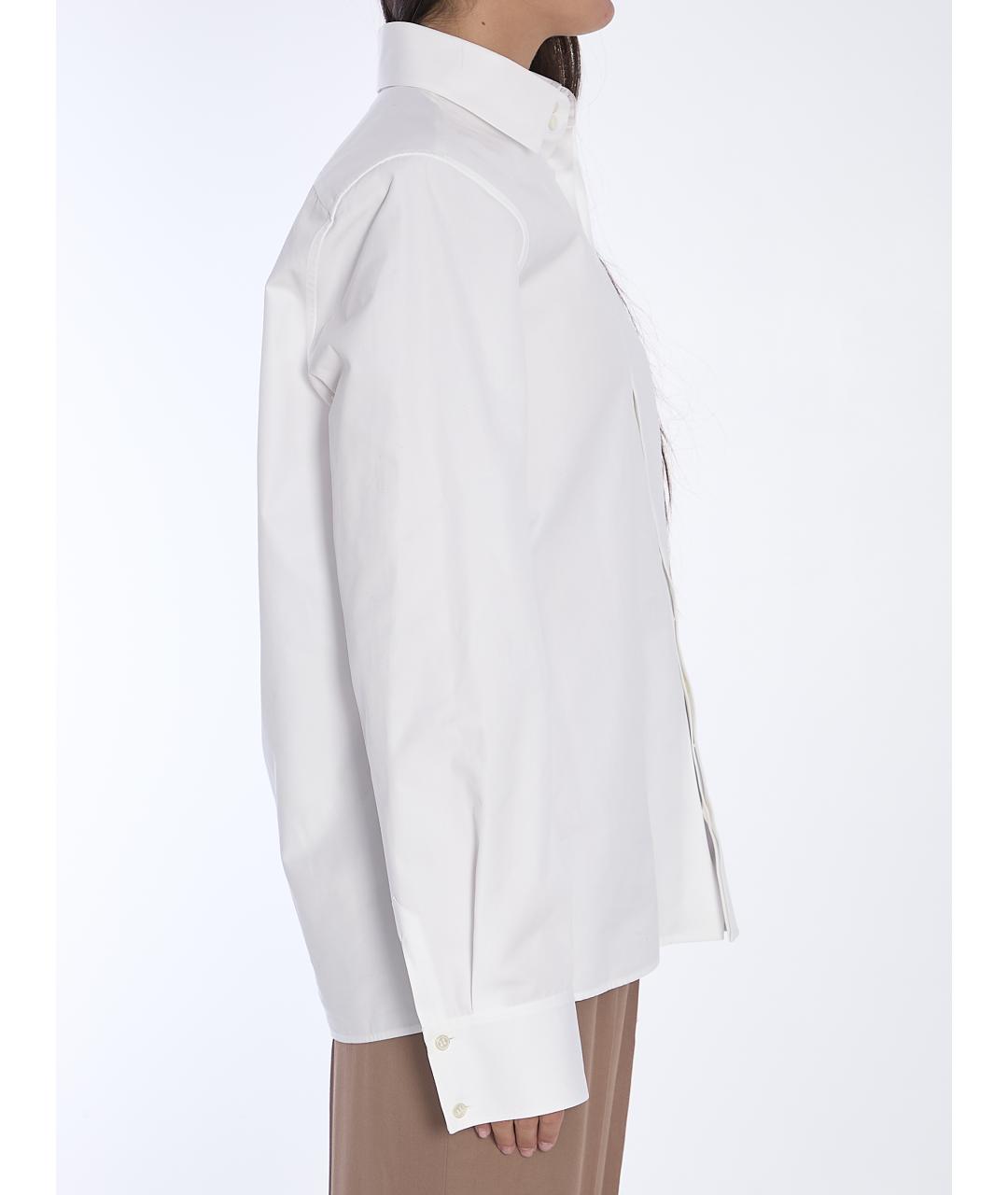 SAINT LAURENT Белая хлопковая рубашка, фото 4
