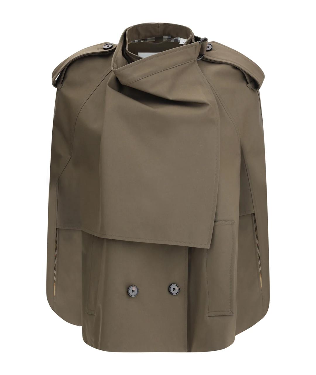 BURBERRY Хаки хлопковый тренч/плащ, фото 1