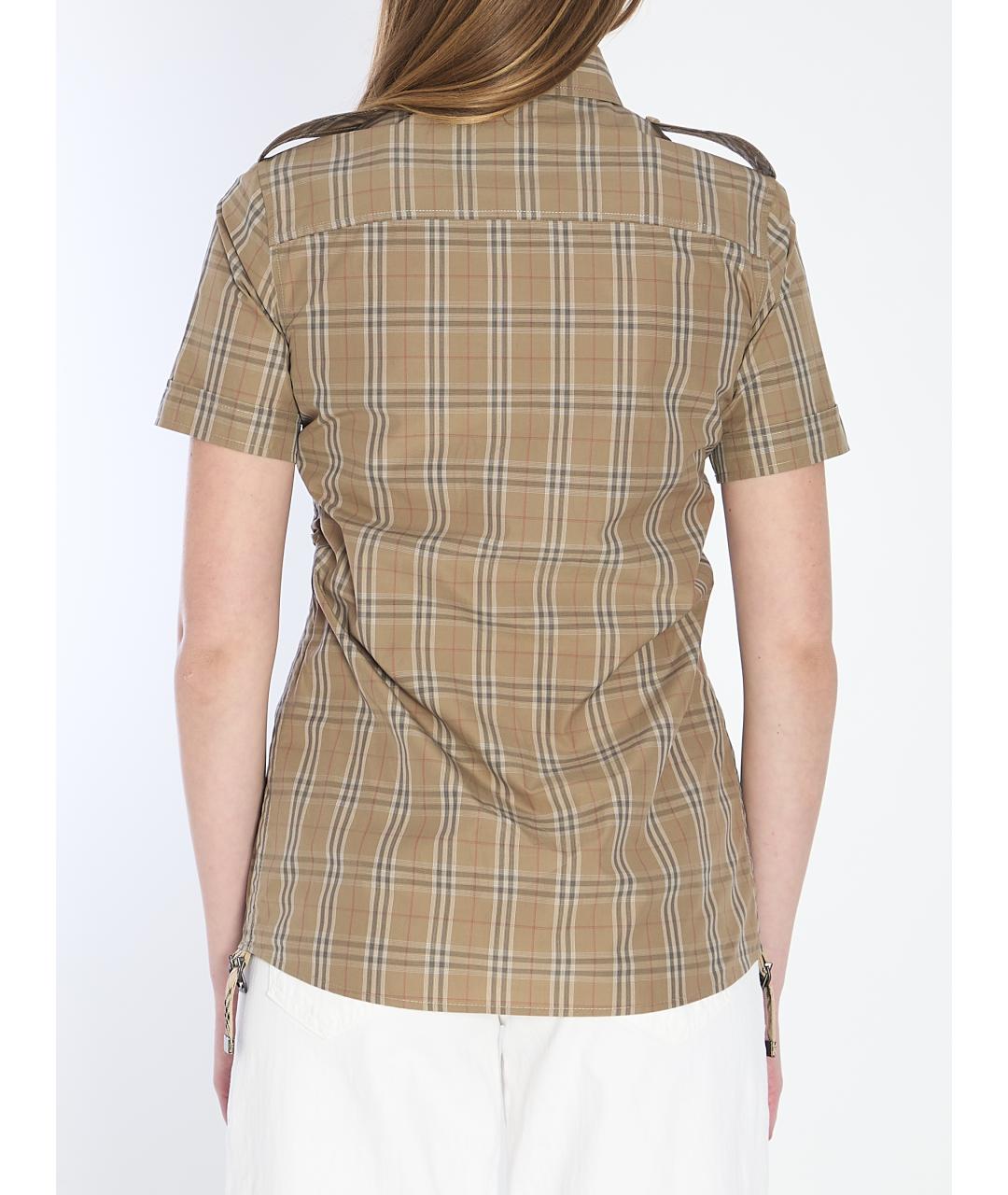BURBERRY Коричневая хлопковая рубашка, фото 5