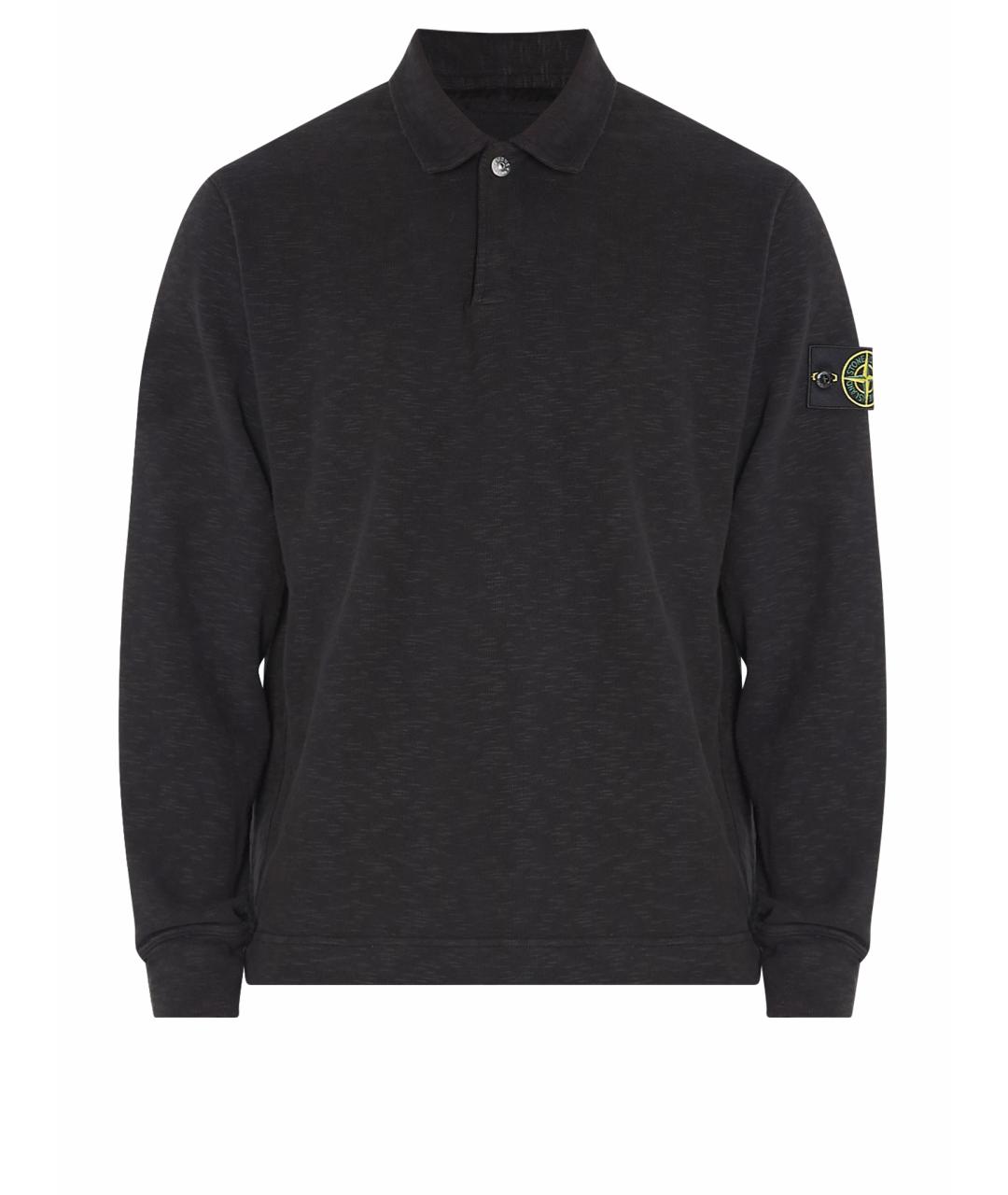 STONE ISLAND Черный хлопковый джемпер / свитер, фото 1