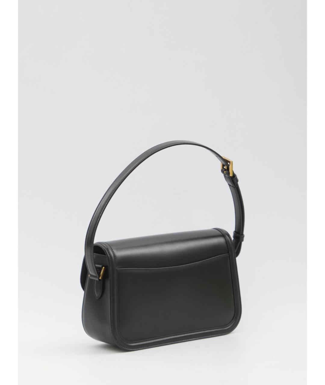 SAINT LAURENT Черная кожаная сумка через плечо, фото 3