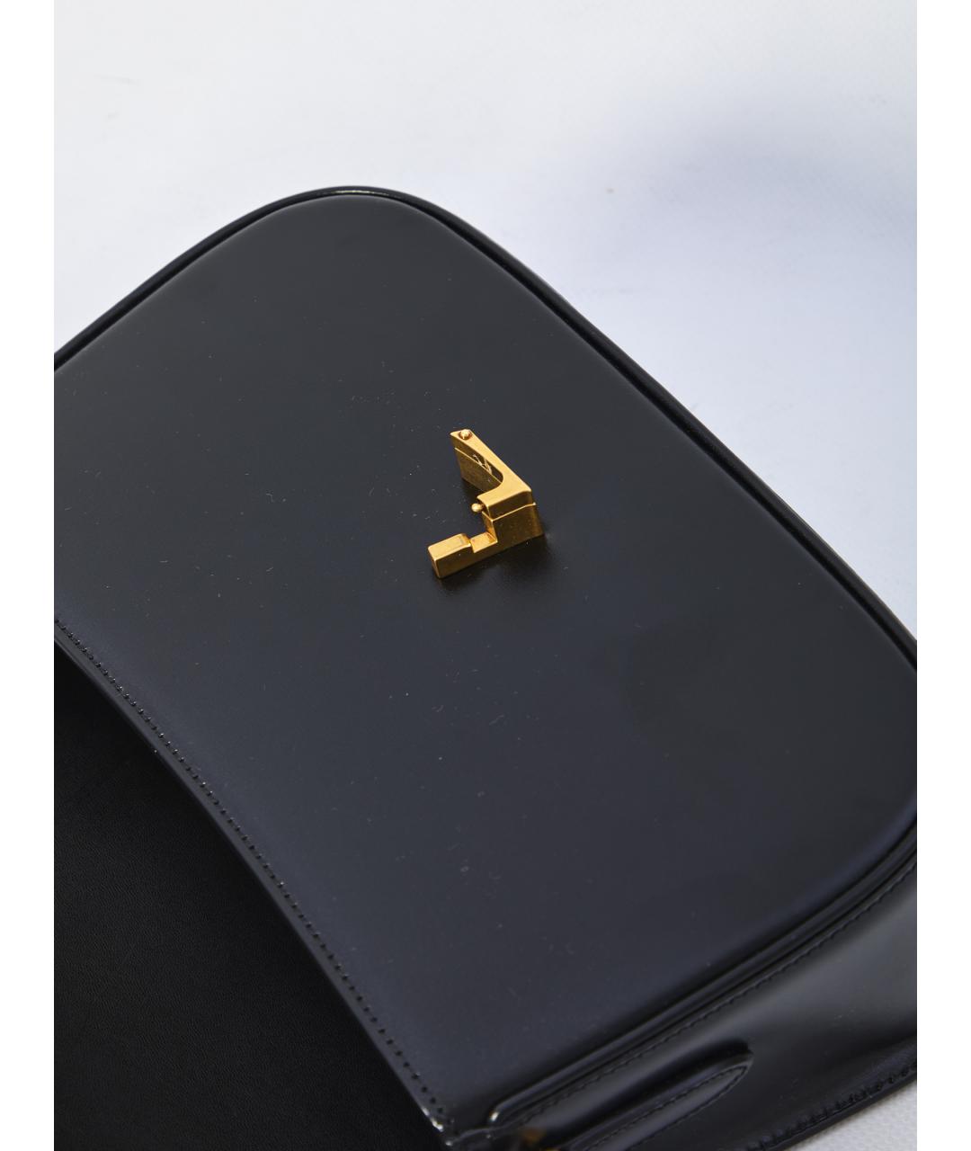 SAINT LAURENT Черная кожаная сумка через плечо, фото 5