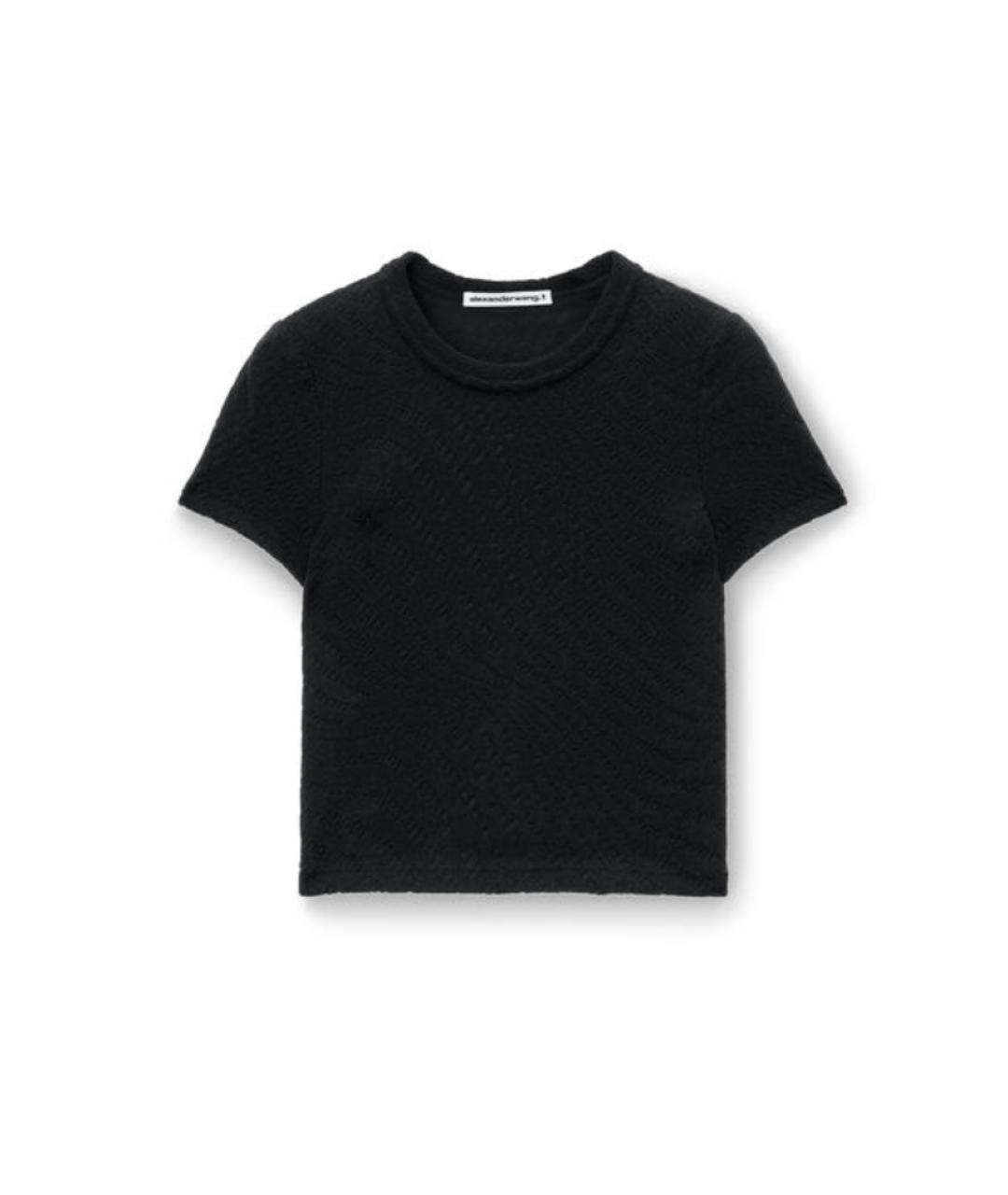 ALEXANDER WANG Черная полиамидовая футболка, фото 1