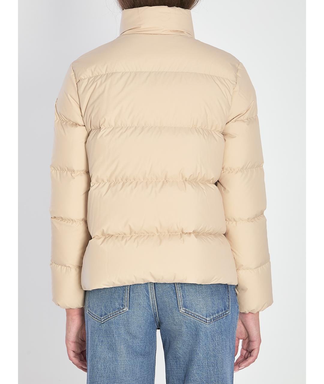MONCLER Бежевая синтетическая куртка, фото 5