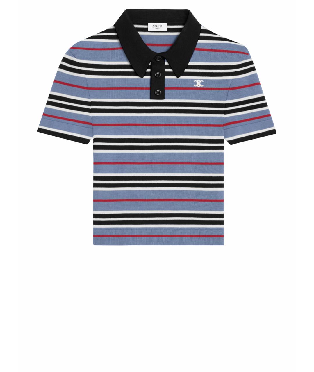 CELINE Голубая хлопковая футболка, фото 1