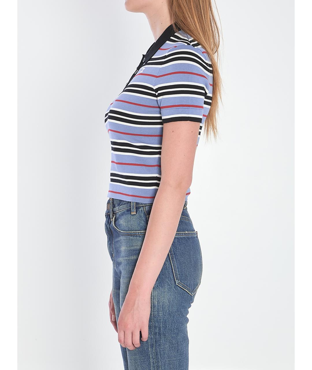 CELINE Голубая хлопковая футболка, фото 4