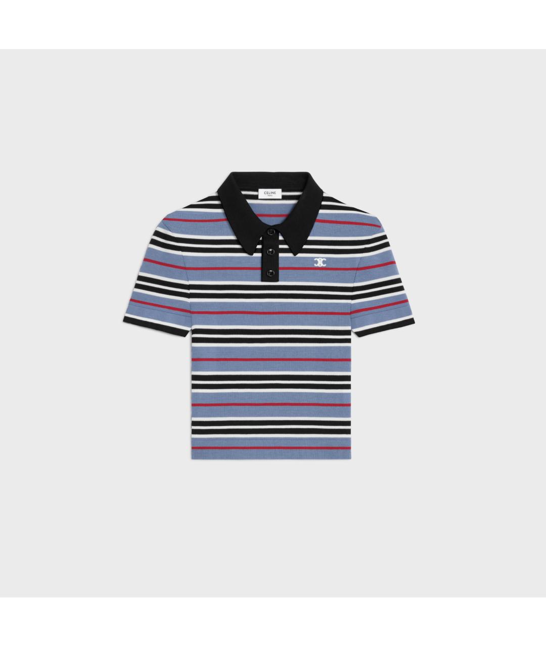 CELINE Голубая хлопковая футболка, фото 6