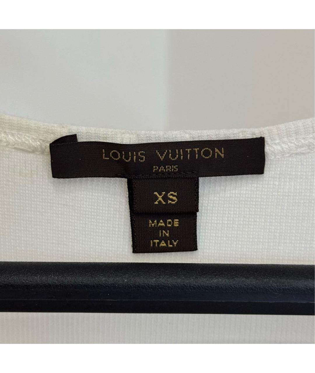 LOUIS VUITTON Белая хлопковая майка, фото 6