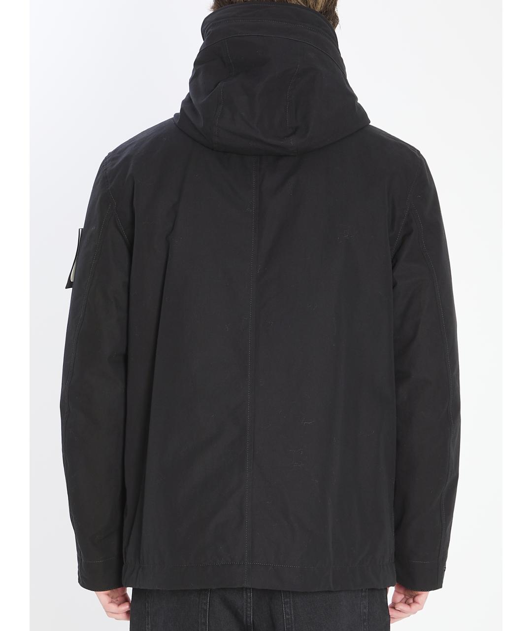 STONE ISLAND Черная хлопковая куртка, фото 4