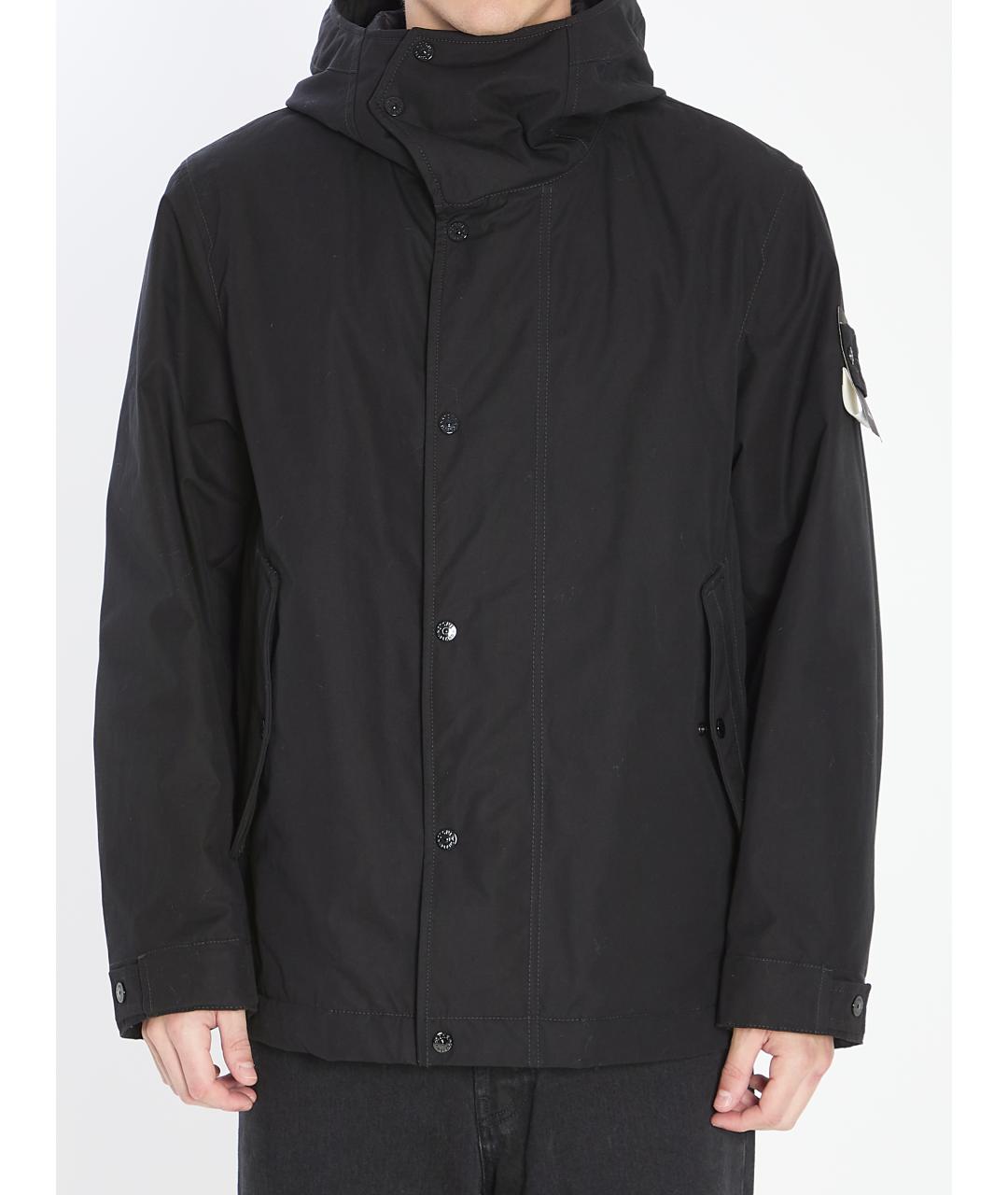 STONE ISLAND Черная хлопковая куртка, фото 5