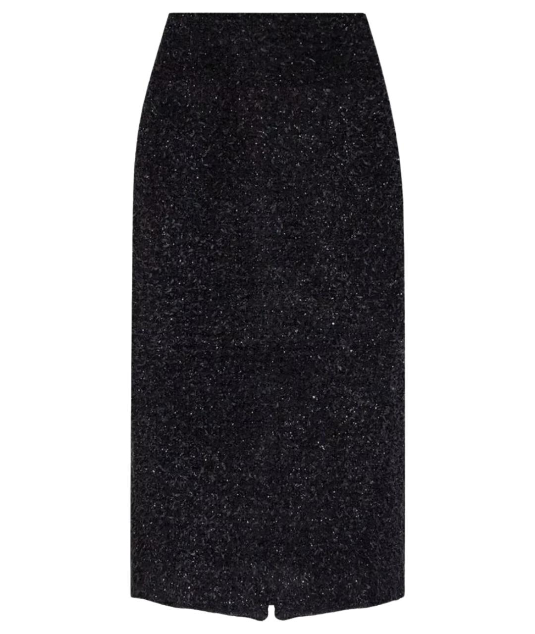 BALENCIAGA Черная хлопковая юбка миди, фото 1