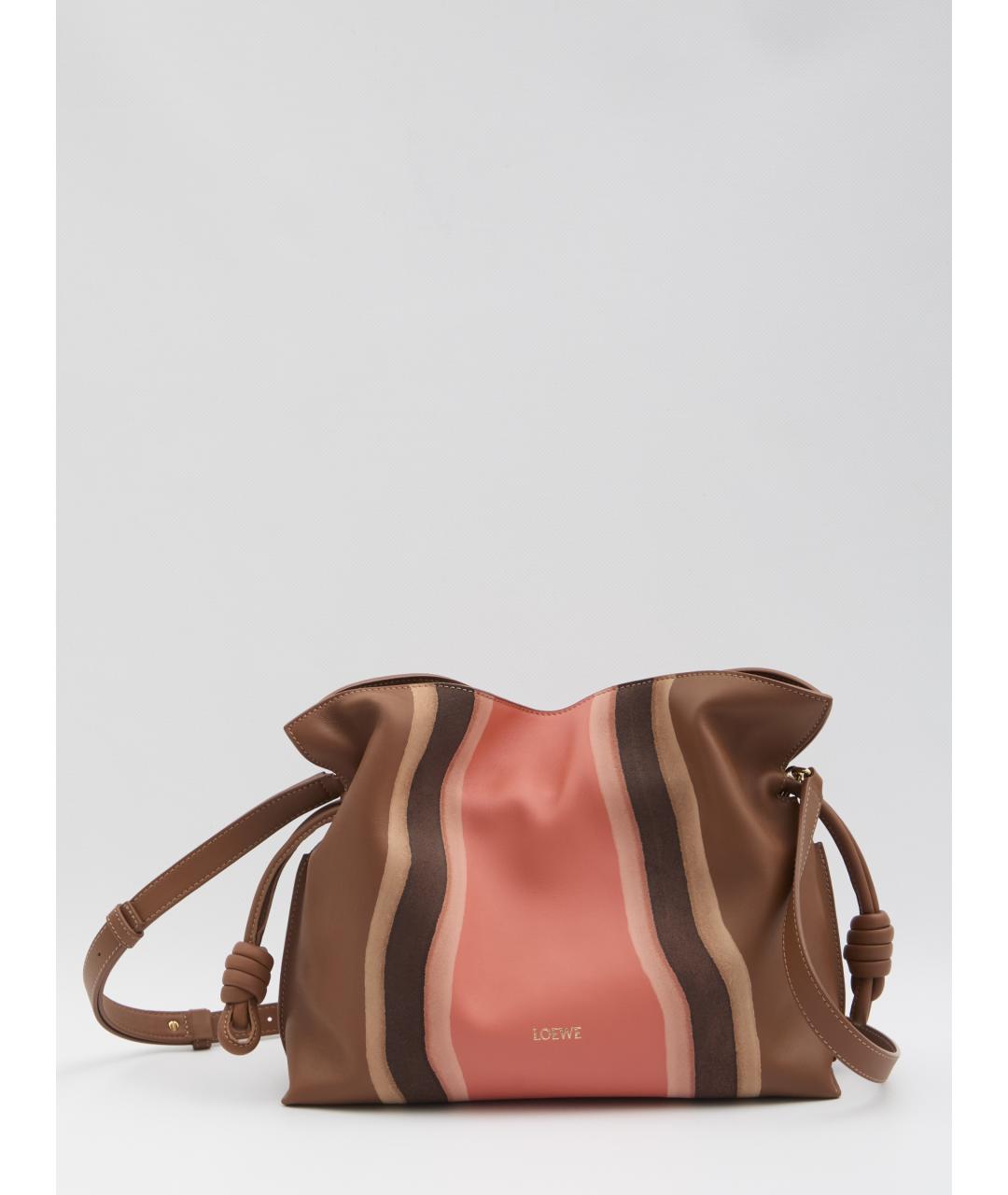LOEWE Коричневая кожаная сумка через плечо, фото 5