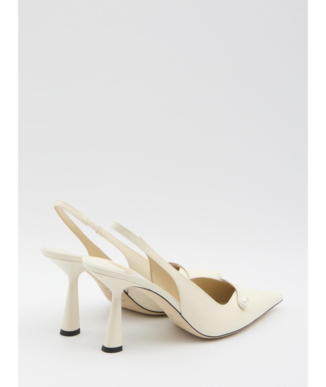 JIMMY CHOO Бежевые кожаные туфли, фото 3