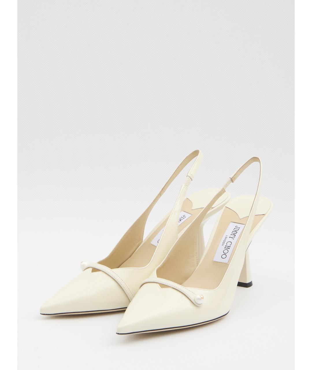 JIMMY CHOO Бежевые кожаные туфли, фото 2