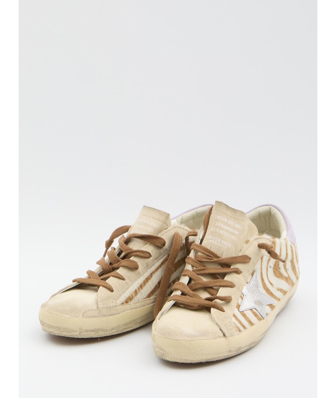 GOLDEN GOOSE DELUXE BRAND Бежевые замшевые кеды, фото 2