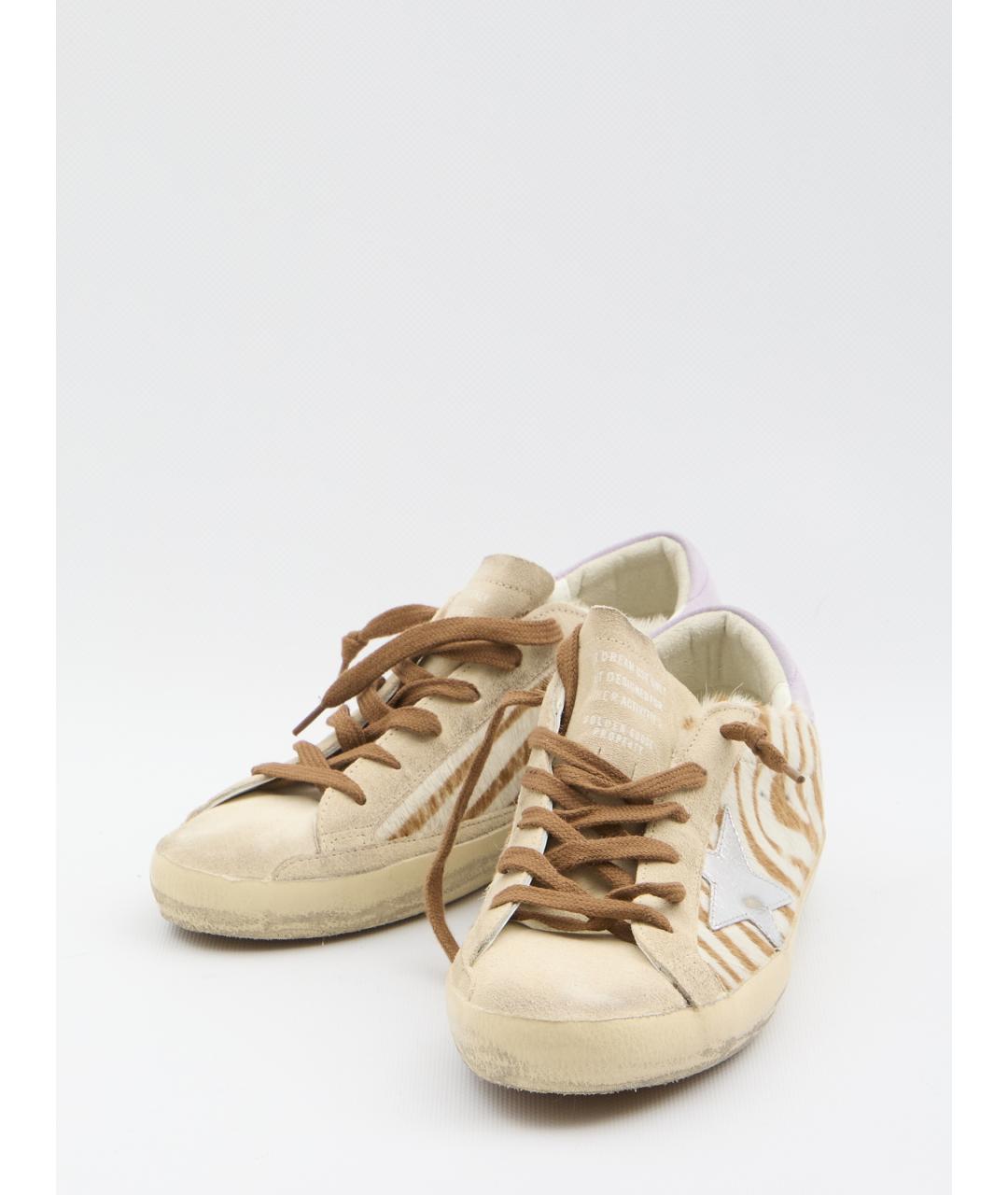 GOLDEN GOOSE DELUXE BRAND Бежевые замшевые кеды, фото 5