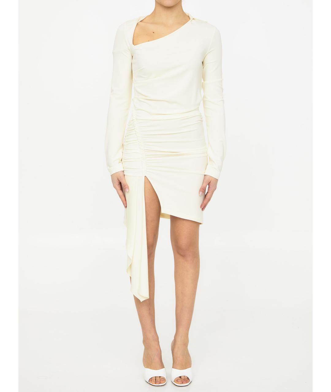 OFF-WHITE Белое вискозное платье, фото 2