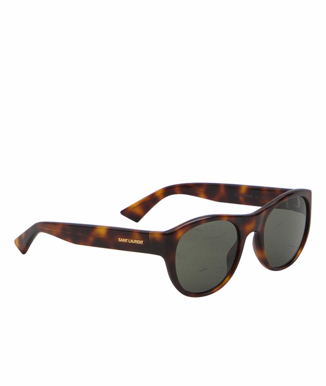 SAINT LAURENT Коричневые солнцезащитные очки, фото 1