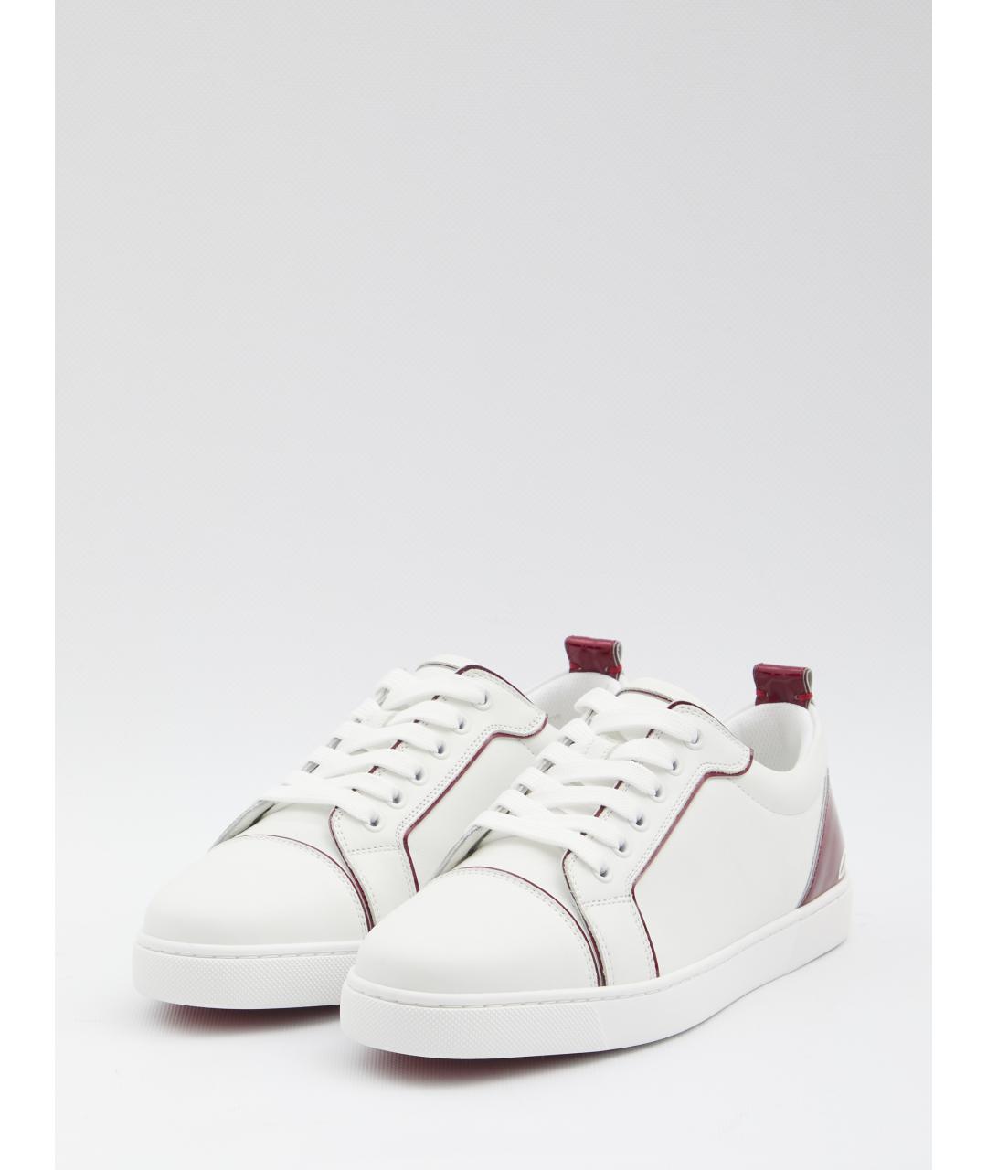 CHRISTIAN LOUBOUTIN Белые кожаные кеды, фото 2
