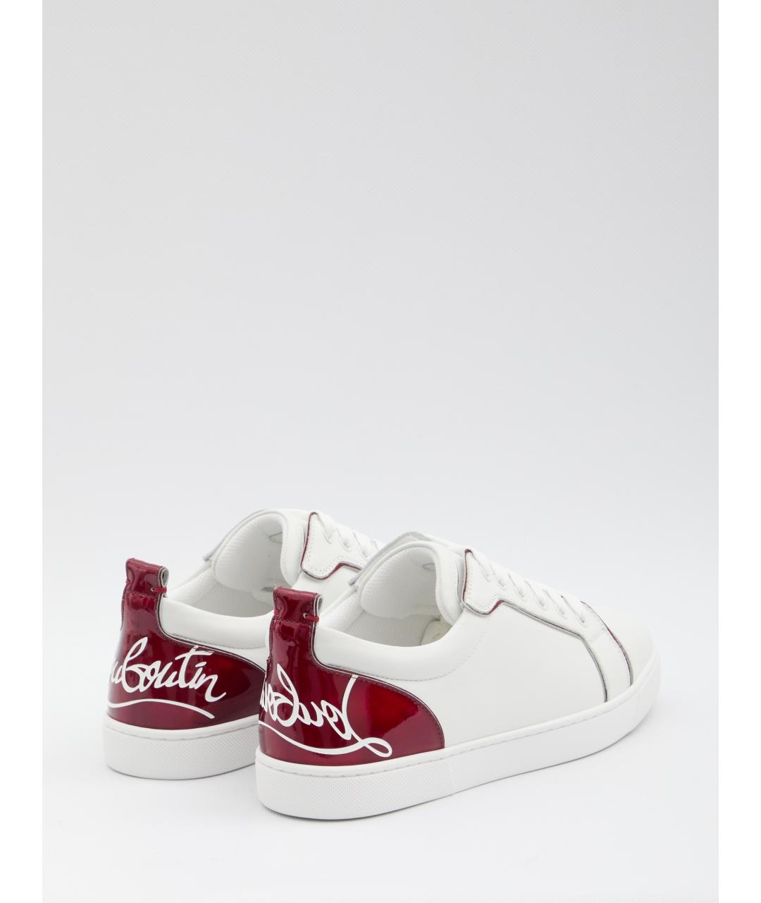 CHRISTIAN LOUBOUTIN Белые кожаные кеды, фото 3