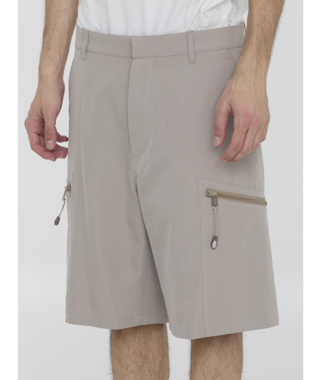 CHRISTIAN DIOR Бежевые хлопковые шорты, фото 2