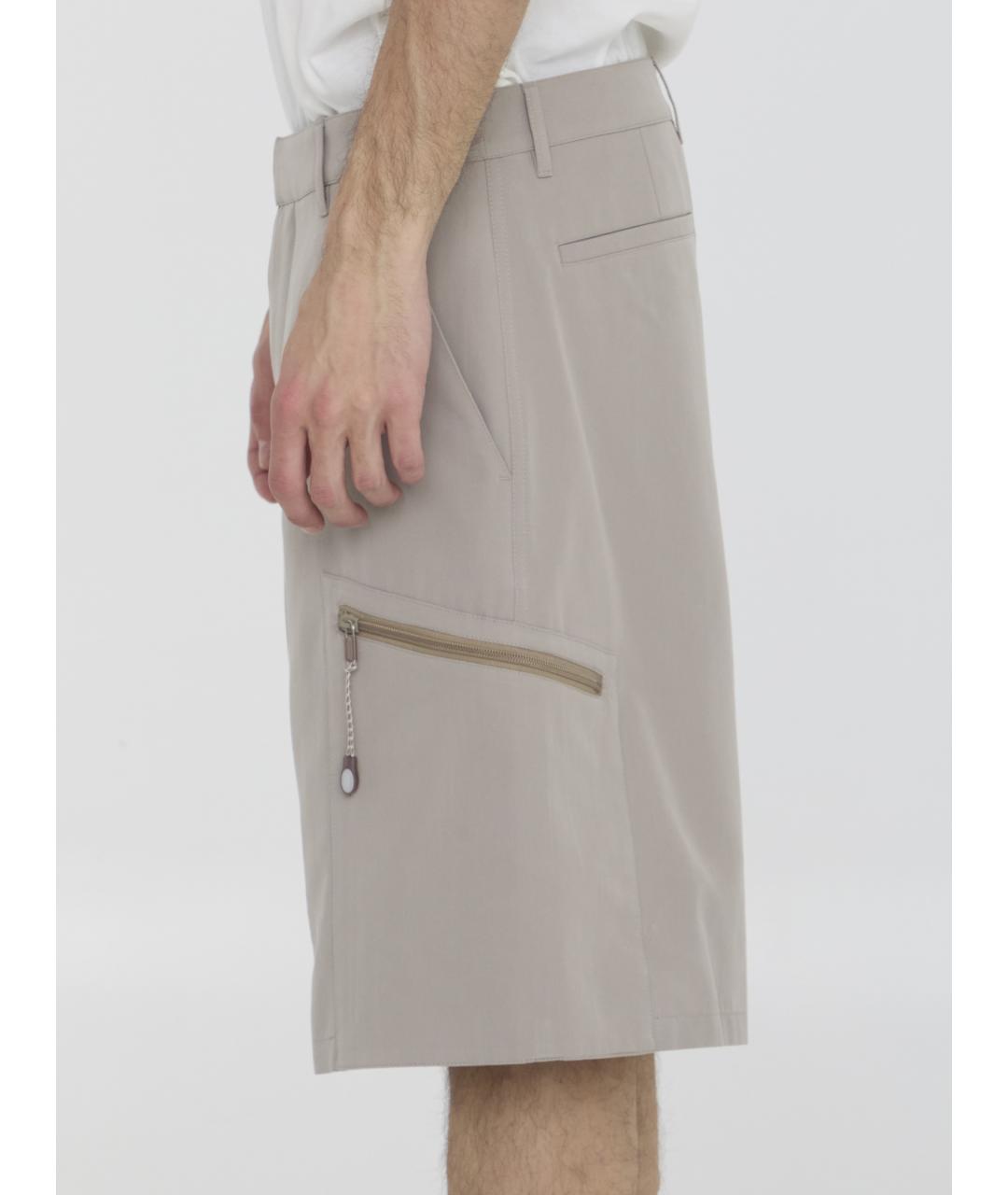 CHRISTIAN DIOR Бежевые хлопковые шорты, фото 3