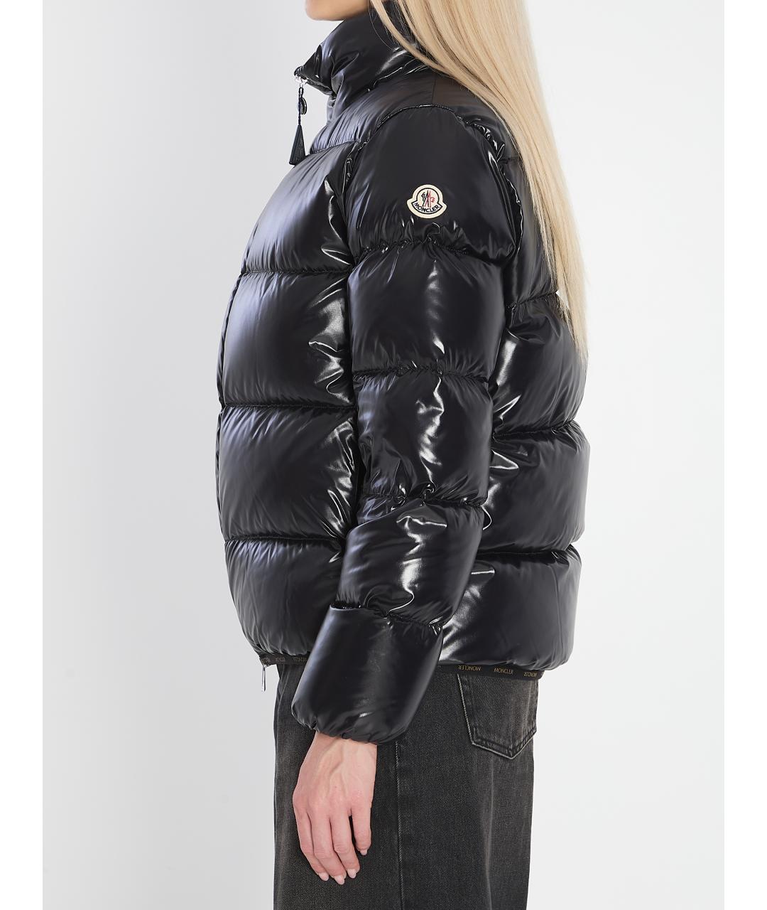 MONCLER Черная синтетическая куртка, фото 4