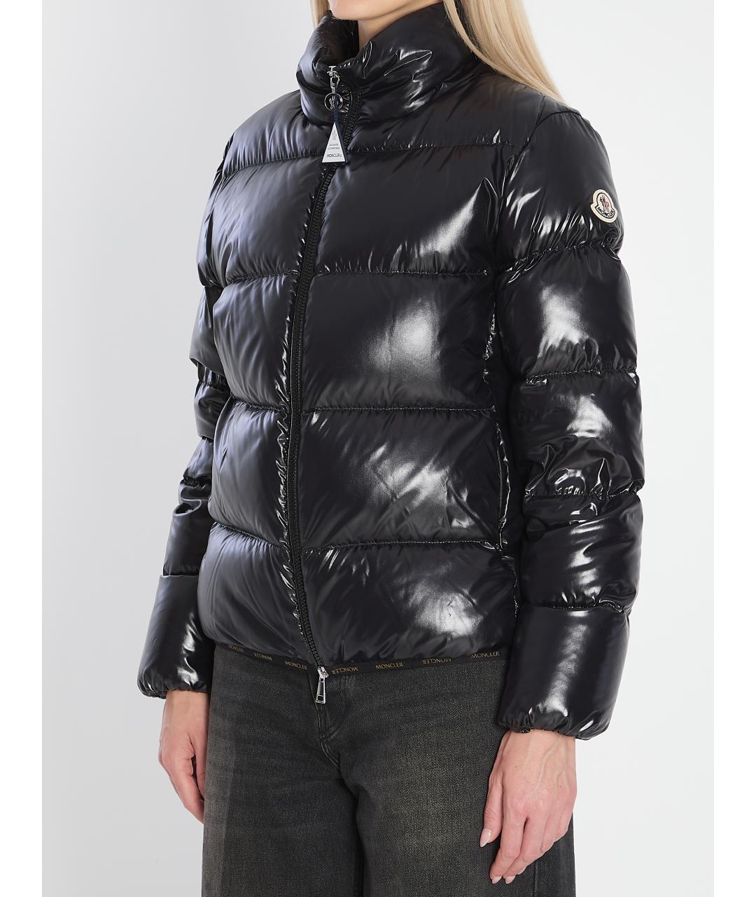 MONCLER Черная синтетическая куртка, фото 3