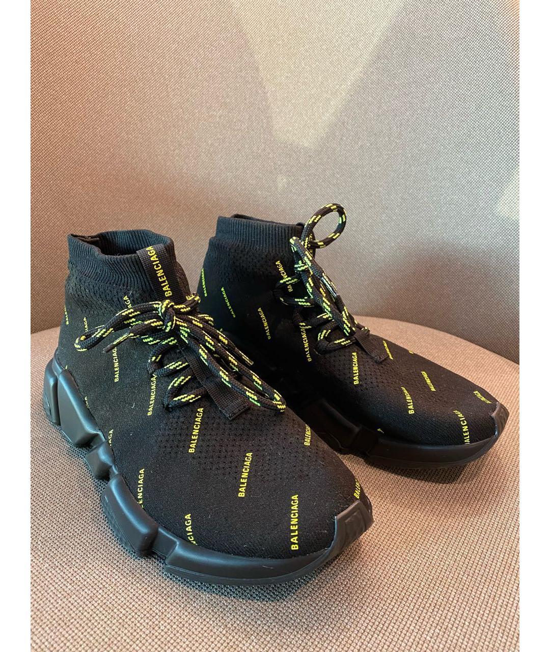 BALENCIAGA Черные текстильные кроссовки, фото 3