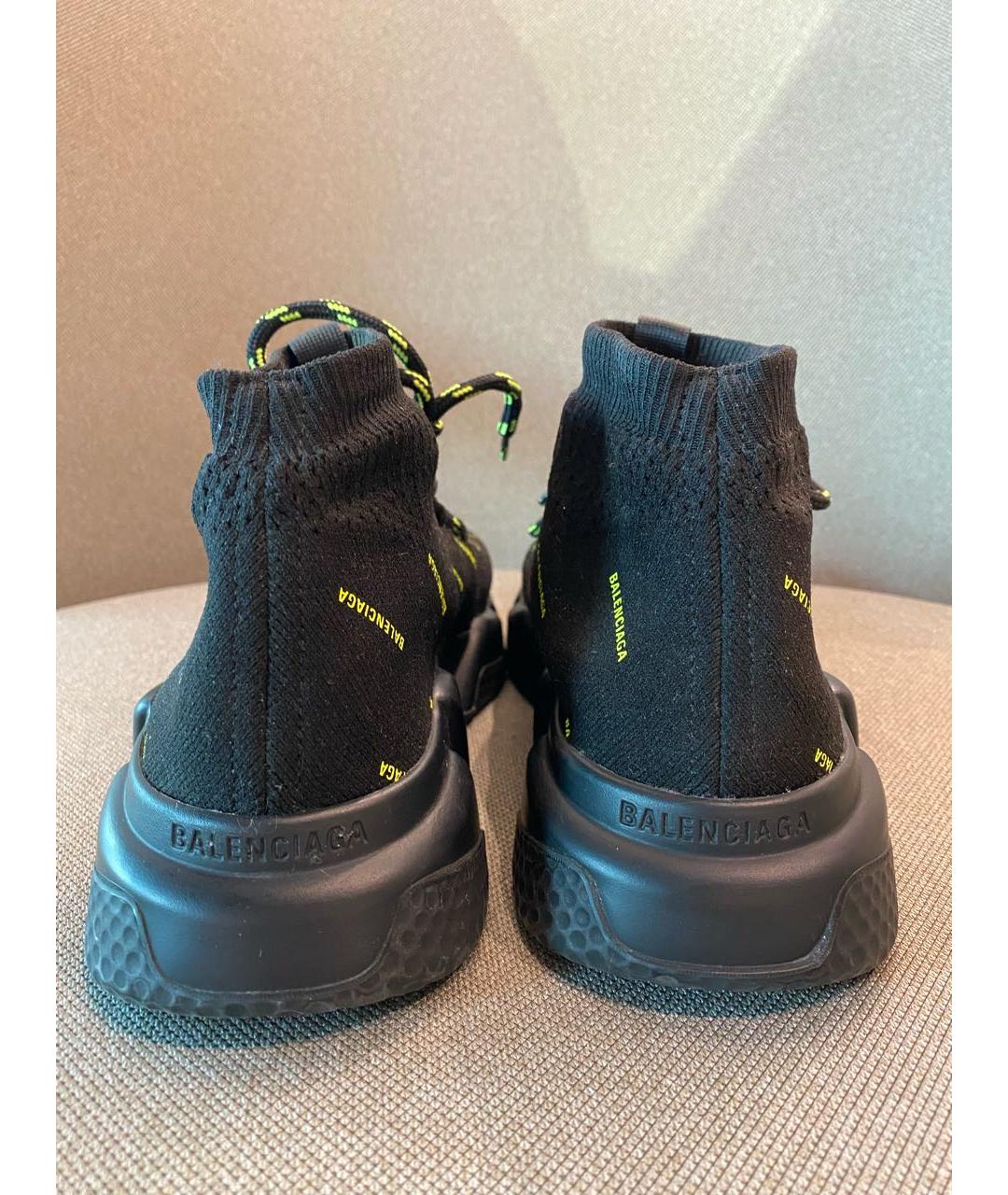 BALENCIAGA Черные текстильные кроссовки, фото 4