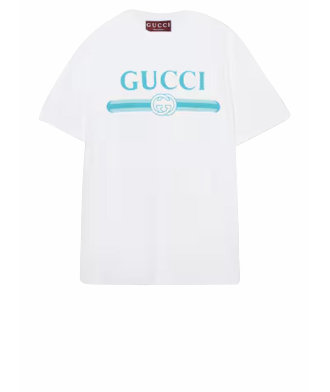 GUCCI Белая хлопковая футболка, фото 1