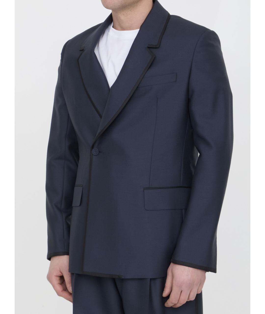 CHRISTIAN DIOR Синий шерстяной пиджак, фото 2