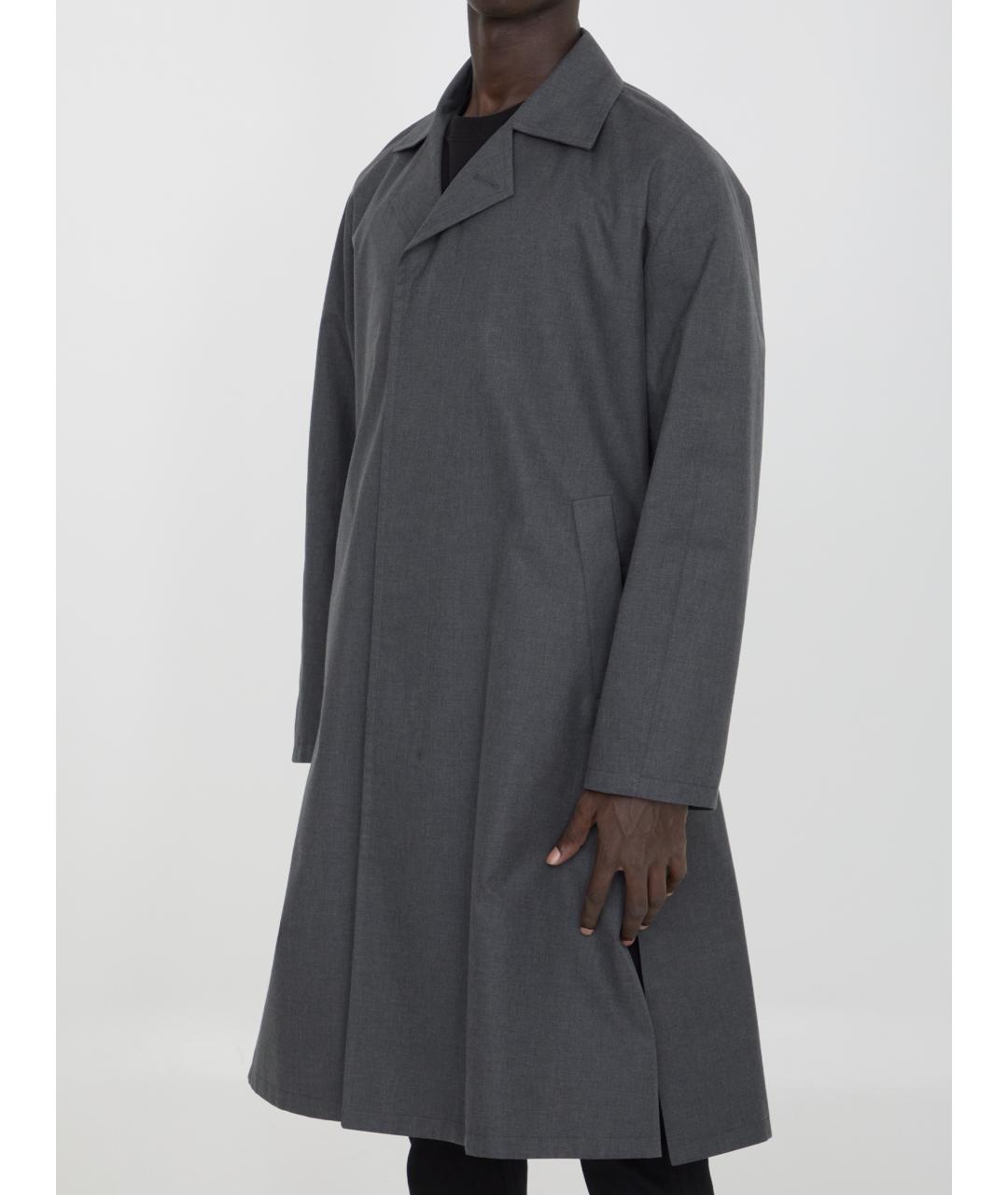 CHRISTIAN DIOR Серое хлопковое пальто, фото 2