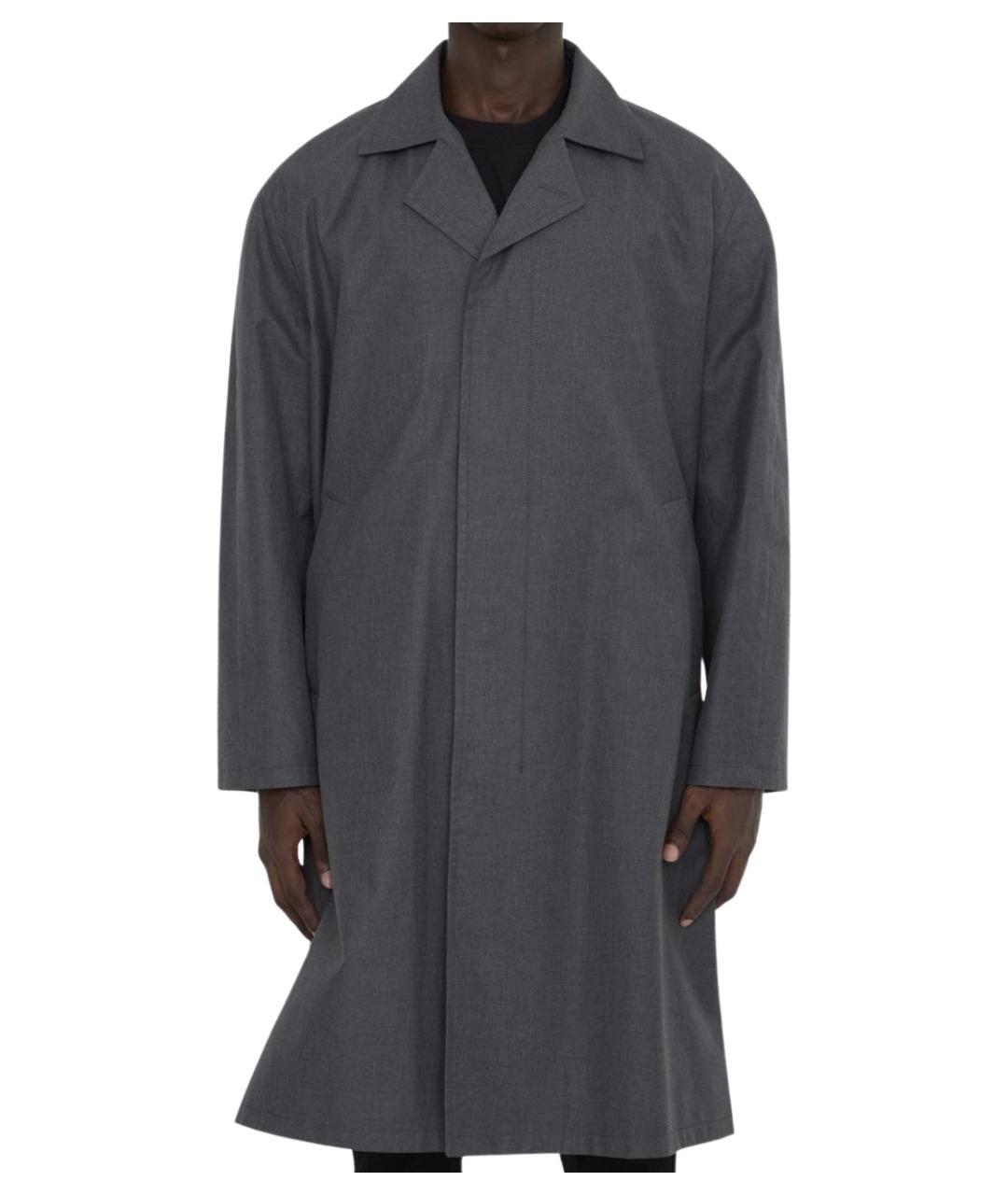 CHRISTIAN DIOR Серое хлопковое пальто, фото 1