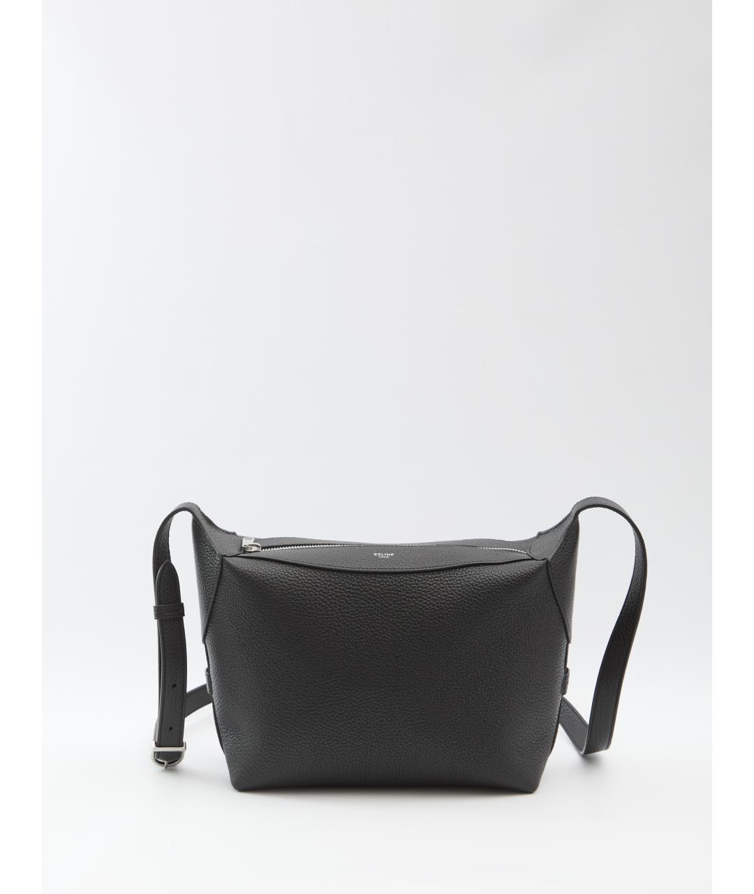 CELINE Черная кожаная сумка на плечо, фото 2