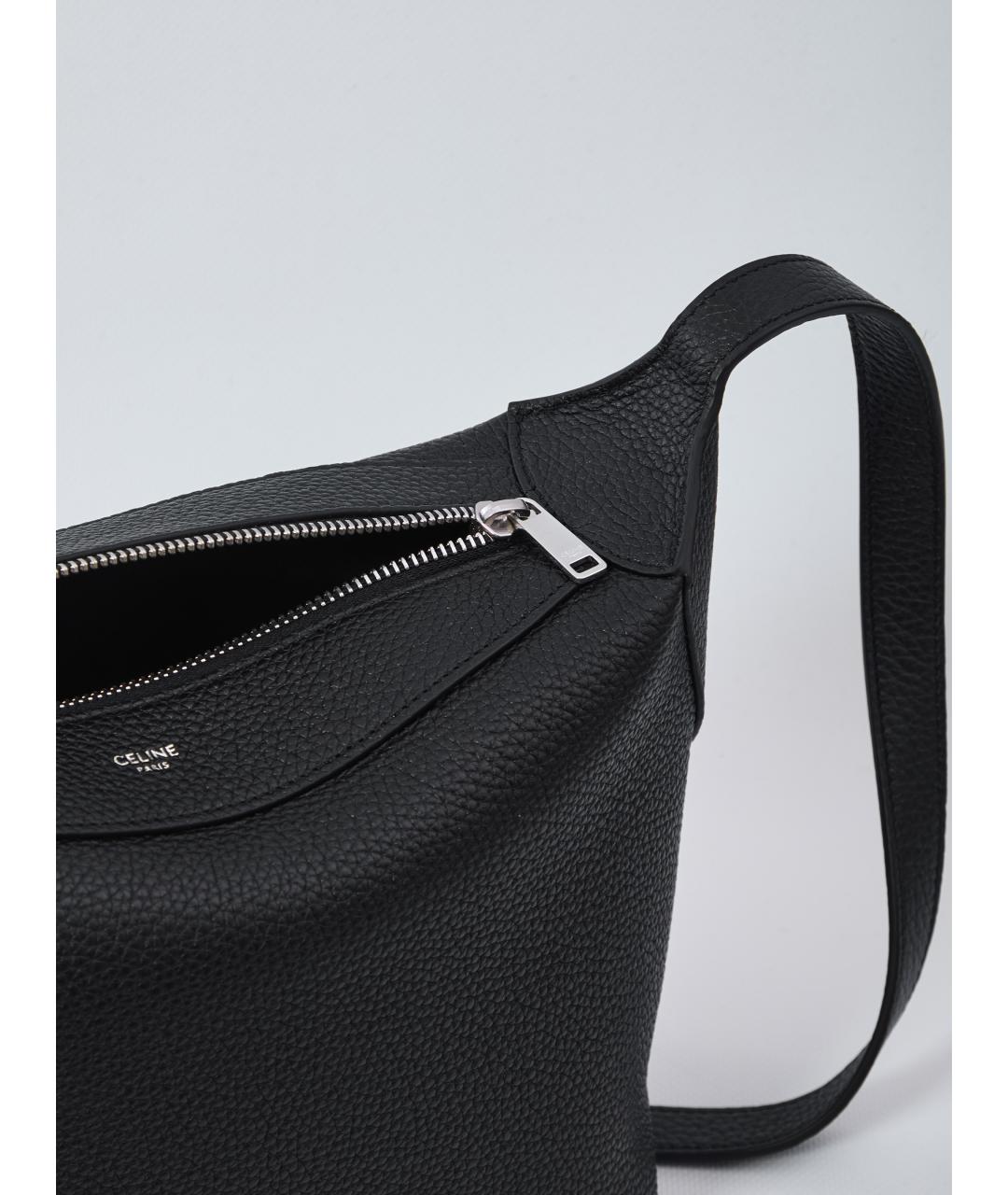 CELINE Черная кожаная сумка на плечо, фото 5