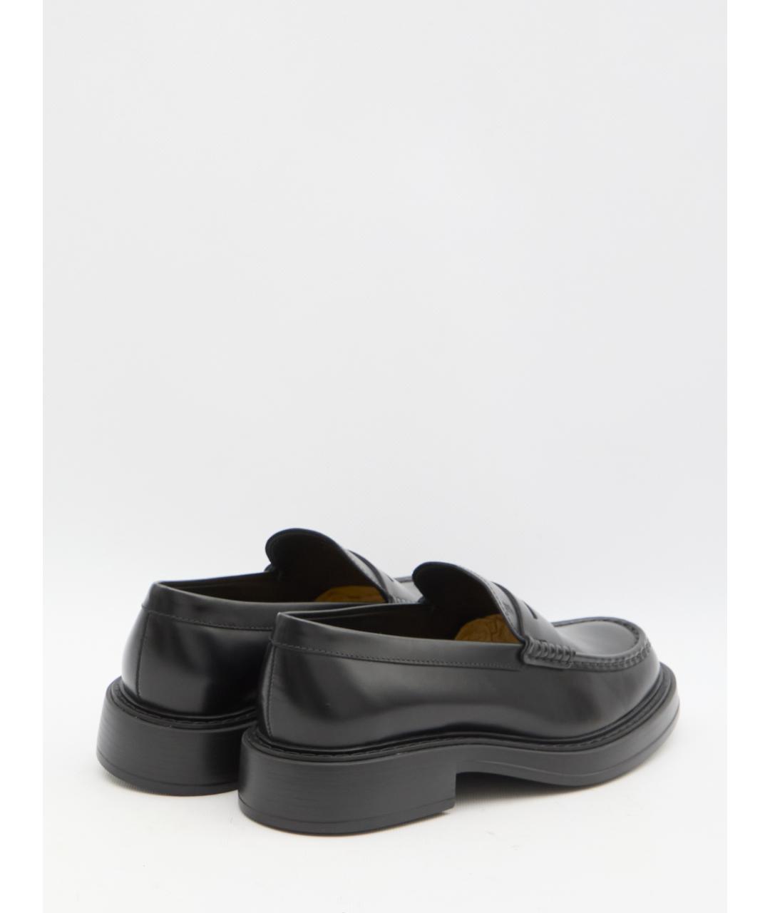 TOD'S Черные кожаные лоферы, фото 3