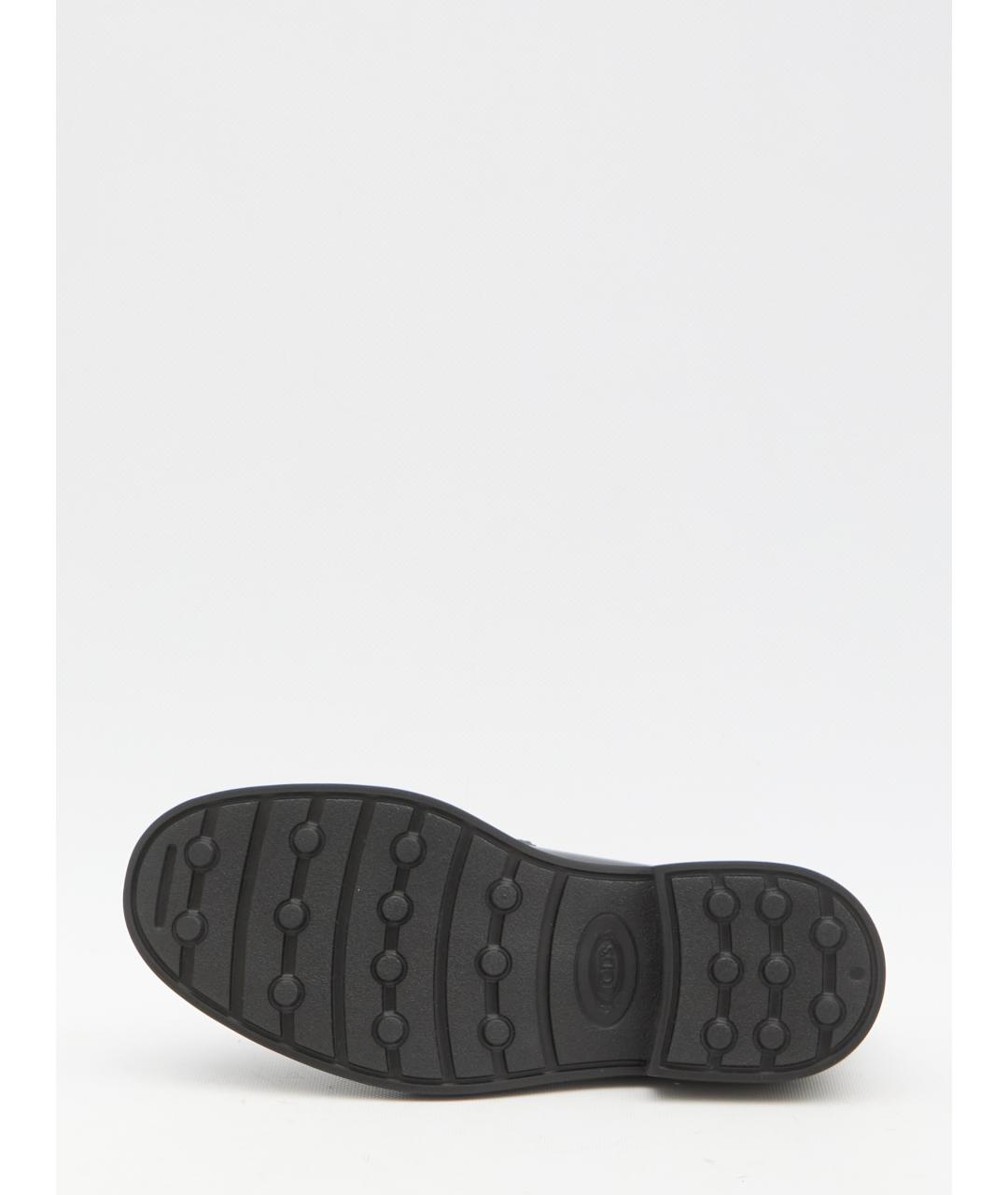TOD'S Черные кожаные лоферы, фото 4