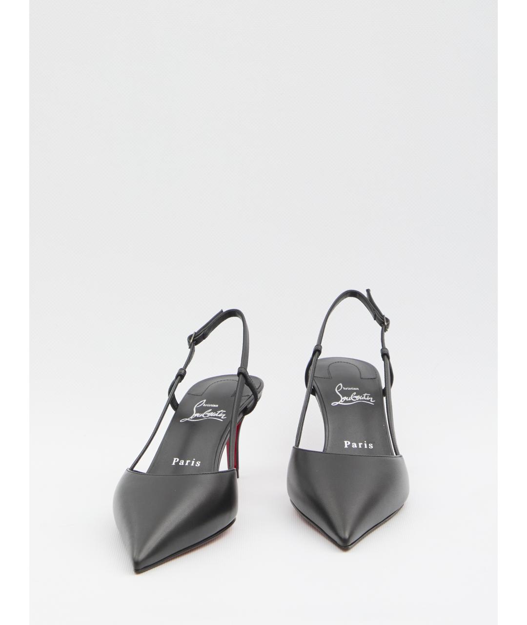 CHRISTIAN LOUBOUTIN Черные кожаные туфли, фото 5