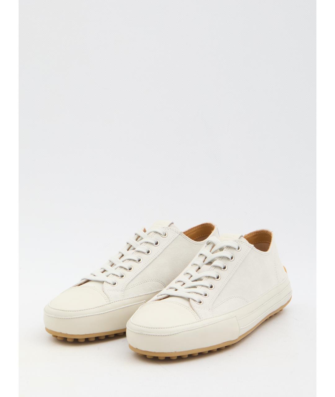 TOD'S Белые замшевые низкие кроссовки / кеды, фото 2