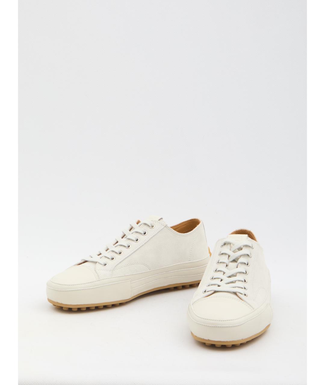 TOD'S Белые замшевые низкие кроссовки / кеды, фото 5