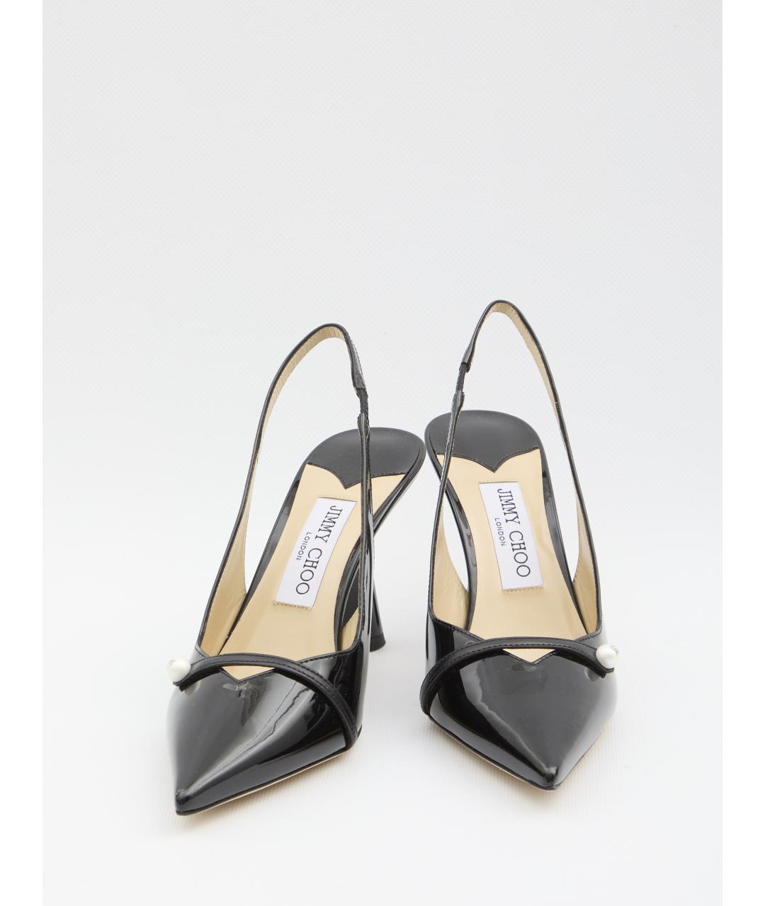 JIMMY CHOO Черные туфли из лакированной кожи, фото 5